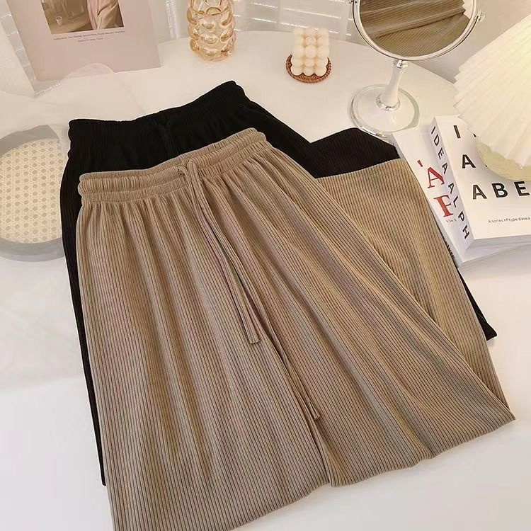 171211 |Bảng Phấn Mắt 2 Màu 2 Màu Thời Trang| Quần Dài Lưng Cao Ống Rộng Kiểu Dây Rút Cá Tính Trẻ Trung