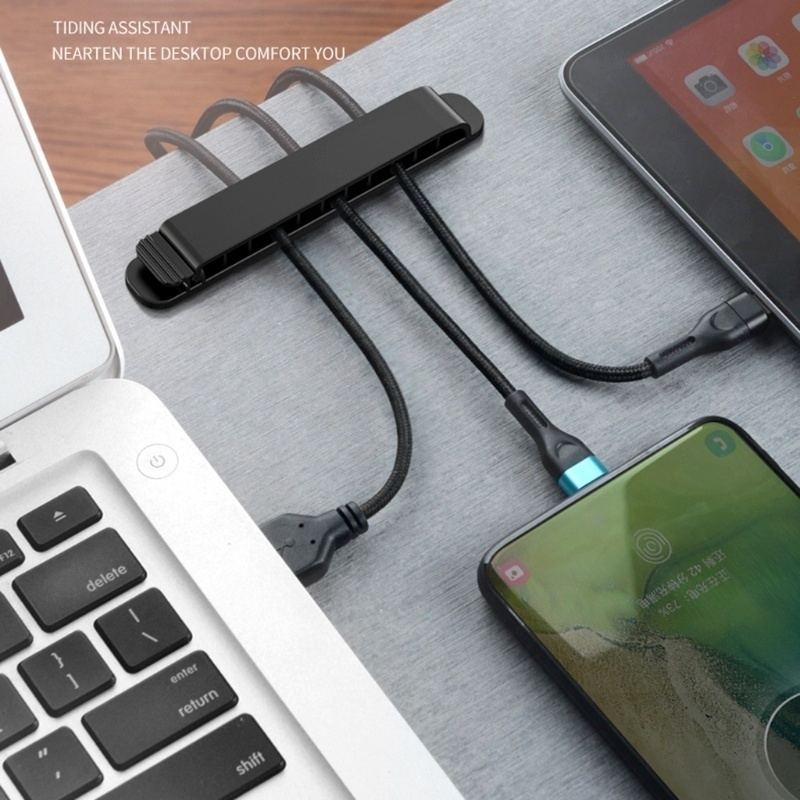 Giá Đỡ Cố Định Dây Cáp Để Bàn Tự Dính Tiện Dụng