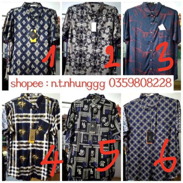 Áo sơ mi nam trung niên chất thun cotton lanh hàng quảng châu hoạ tiết hoa lá | BigBuy360 - bigbuy360.vn