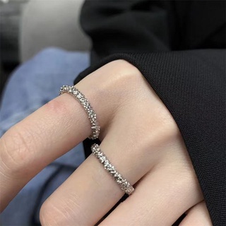 Nhẫn hở đính đá phong cách sang trọng thời trang