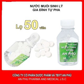 Viên Muối Tinh NaCl 0.9% Pha với nước, vệ sinh mũi xoang, vệ sinh răng miệng - Lọ 50 viên - Soleil Home