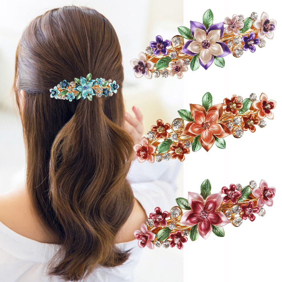 Kẹp Tóc Hình Bông Hoa Cỡ Lớn 8cm