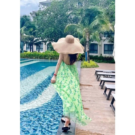 Đầm Yếm Hoa Xanh