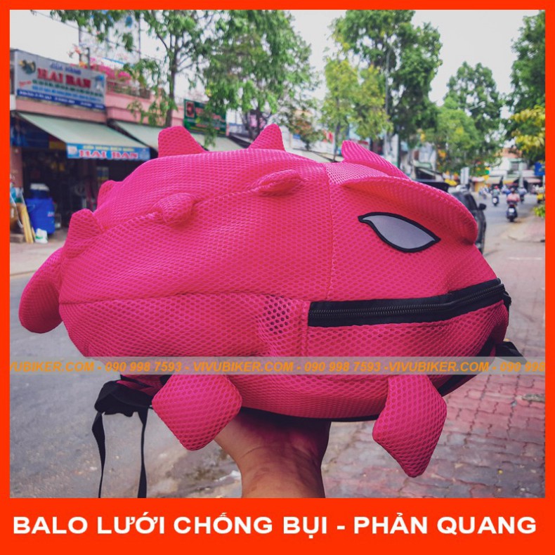 KHO SG-  Balo khủng long vải lưới Polyester chống nước , bụi cao cấp màu vàng - Balo đựng nón bảo hiểm đi du lịch nhiều 