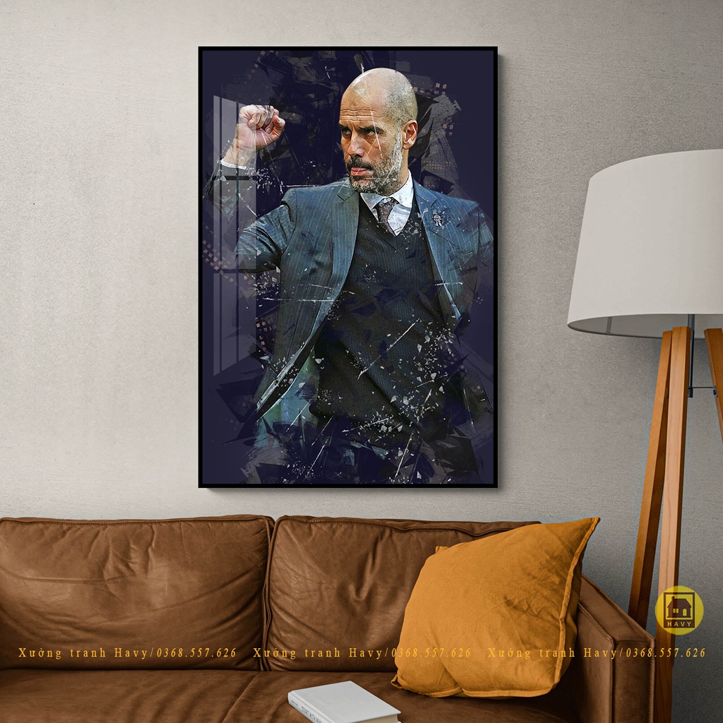 Tranh bóng đá treo tường, tranh MU, tranh Messi, Lewandowski, Henry, Salah, Ramos,... Chất liệu Mica gương cao cấp