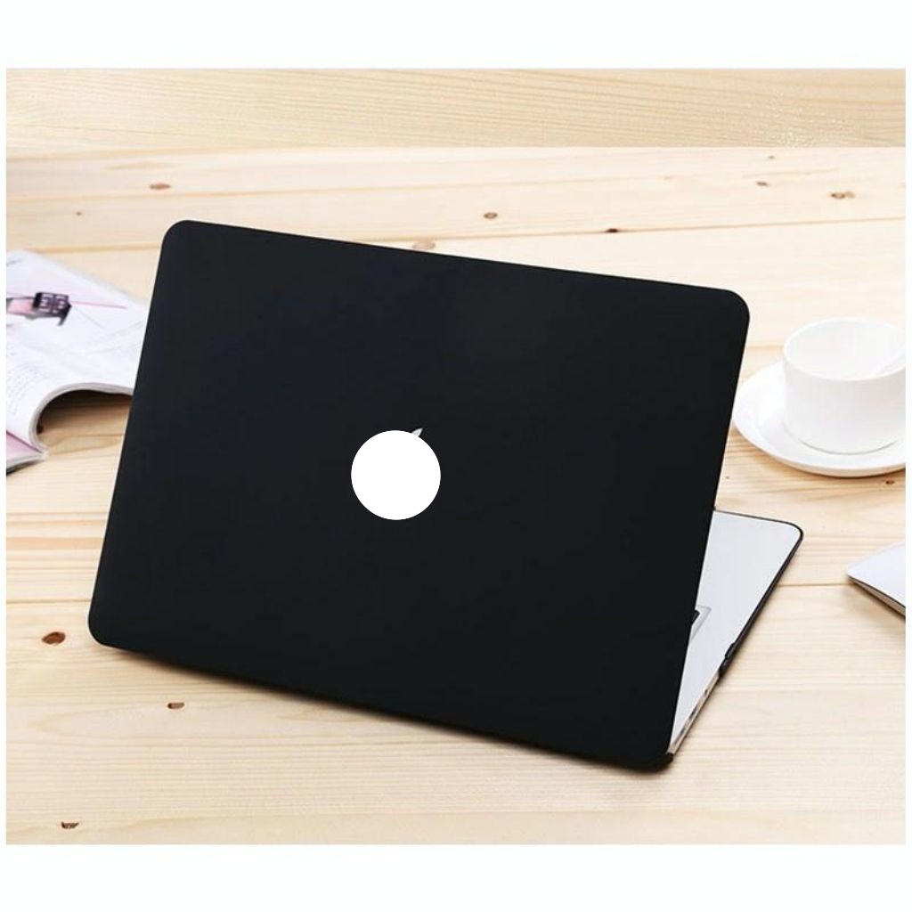 case macbook, ốp macbook màu đen( tặng kèm nút bịt bụi+ kẹp gãy sạc)