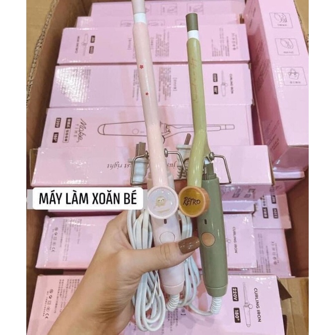 MÁY UỐN LÀM TÓC XOĂN NHỎ 9MM CHO BÉ GÁI VÀ MẸ