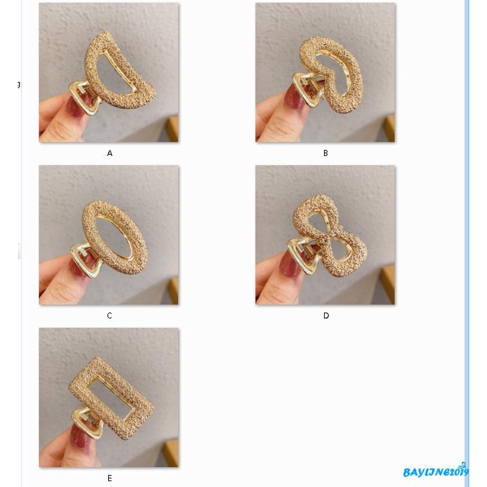 BAY-Kẹp tóc dạng kẹp móng vuốt chống trượt bằng kim loại khoét rỗng chắc chắn cho nữ