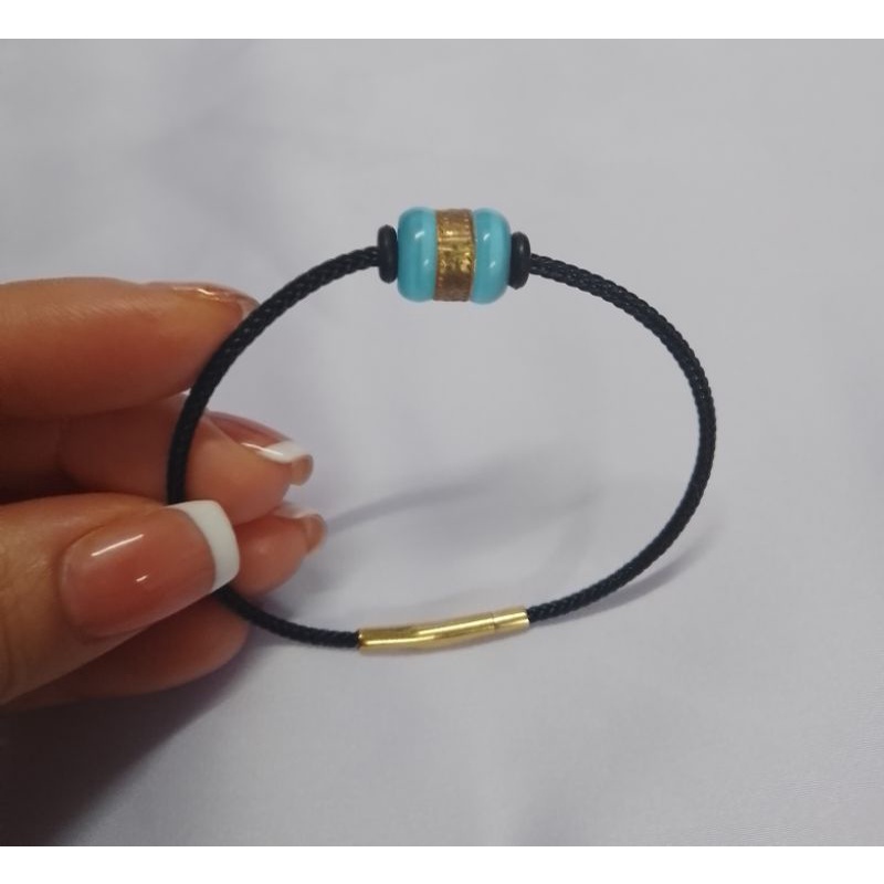 Vòng tay lu thống dát vàng định công danh đầu xuôi đuôi lọt trợ mệnh thủy mộc