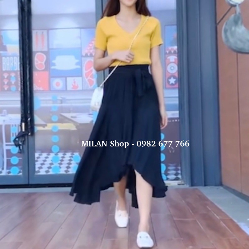 [ Mã FADIRECT20 giảm 20K đơn 150K] Chân váy đuôi cá buộc nơ chất lụa mát lịm | BigBuy360 - bigbuy360.vn