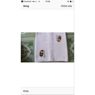 Khăn mầm non in ký  hiệu cho bé kt 30-30 an toàn cho bé