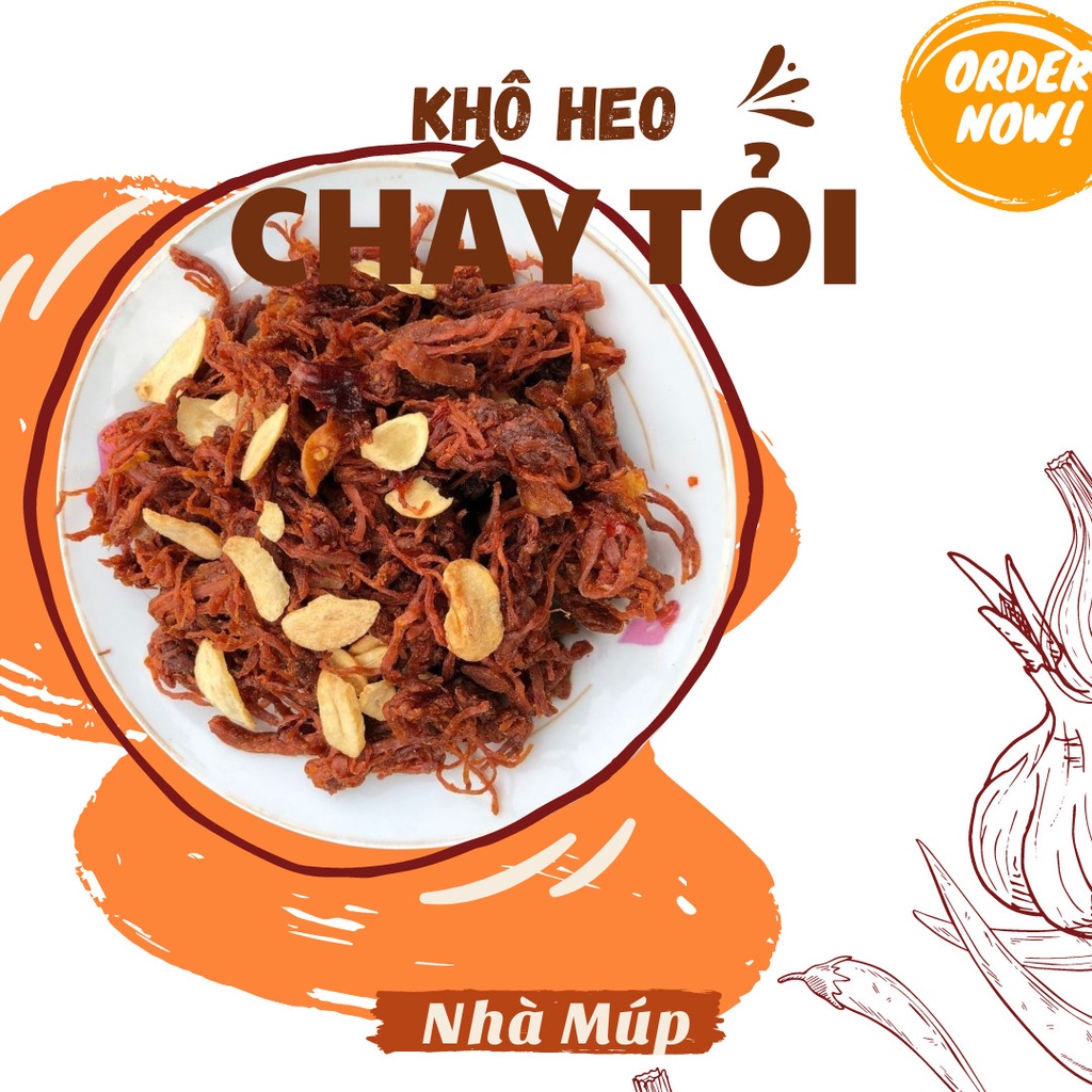 Khô Heo Cháy Tỏi Hũ 200gr - Đồ ăn vặt Nhà Múp | BigBuy360 - bigbuy360.vn