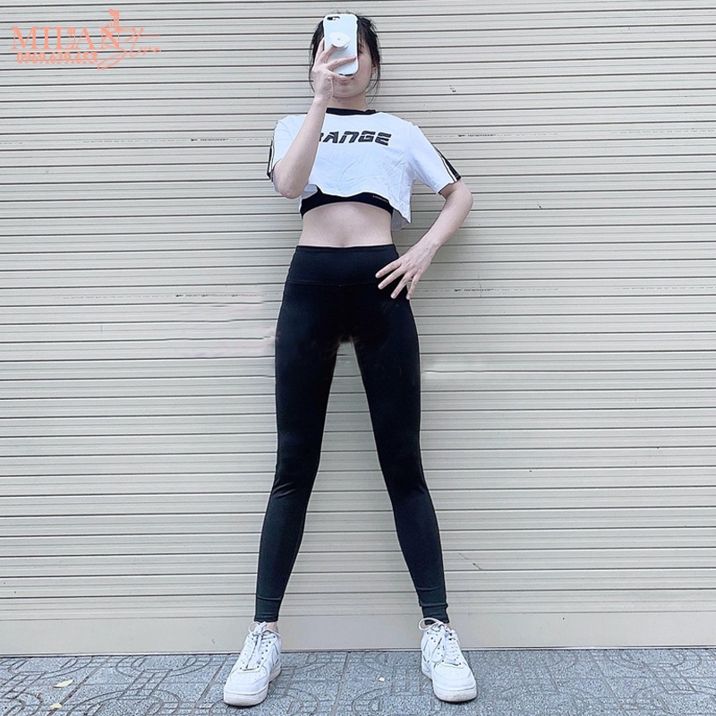 Quần legging cạp cao nữ gen bụng nâng mông vải Umi dày co giãn thun gân có túi trước sau mặc tập gym yoga thể dục thao