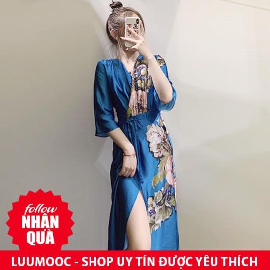 Zara Morocco full tag - Đầm ZAra hoa lụa vạt chéo sang chảnh DH2VCKG58N9 New