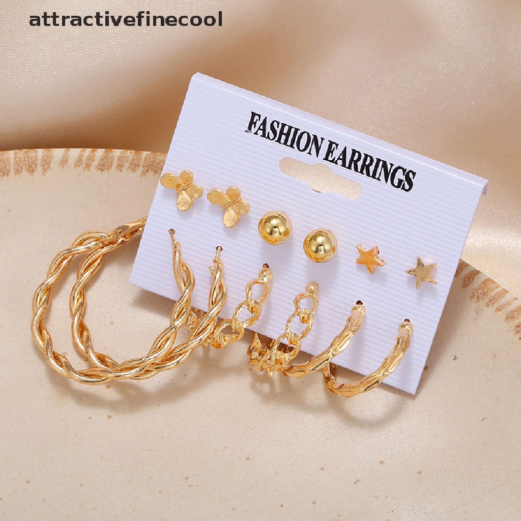 1 Set Khuyên Tai Kim Loại Đính Hạt Giả Ngọc Trai Nhiều Màu Sắc