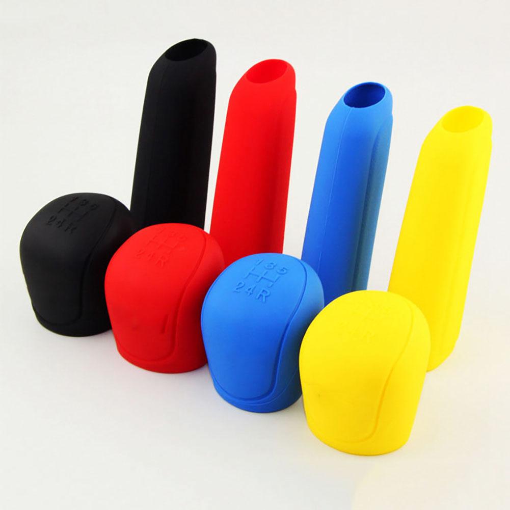 2 cái Đa năng Hướng dẫn sử dụng Xe hơi Silicone Bánh răng Đầu Shift Núm Núm đậy Thay đổi Vòng cổ