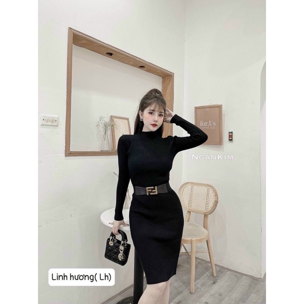 Váy len ôm body hàng Quảng Châu