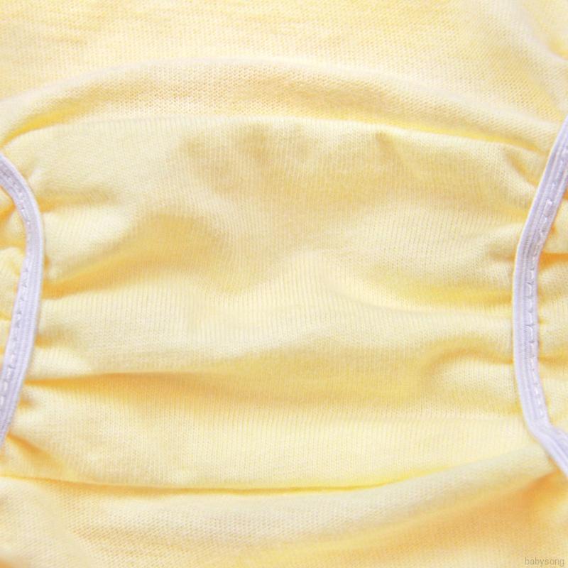 Quần tã cotton in họa tiết hoạt hình có thể giặt sạch tiện dụng cho bé sơ sinh