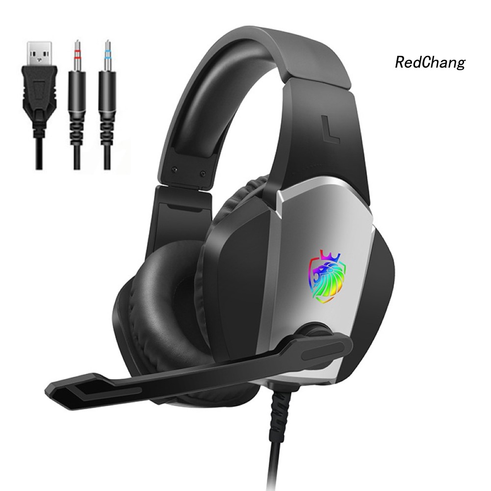 Tai Nghe Chụp Tai Chơi Game Có Dây Usb 7.1 3.5mm Rgb Dành Cho Pc / Laptop