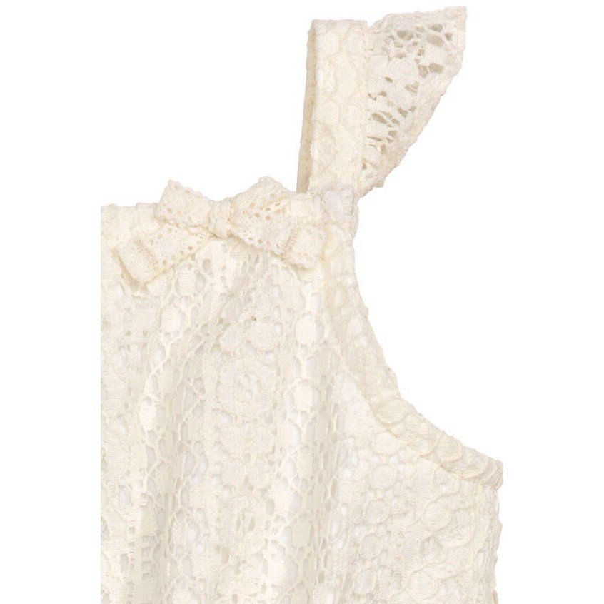 Romper bé gái H&M màu trắng sz 6-11kg