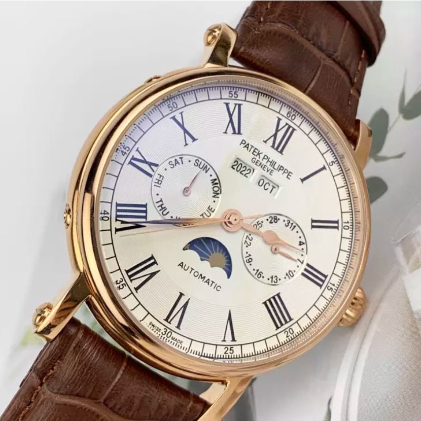 Đồng hồ Patek Nam mẫu Lịch vạn niên 3 màu lựa chọn, dòng cơ Automatic size 41mm