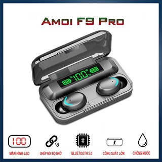 Tai Nghe Không Dây Bluetooth TWS Amoi F9 Pro - Chống nước IP67 - Pin 2000mAh - Dùng 600 tiếng