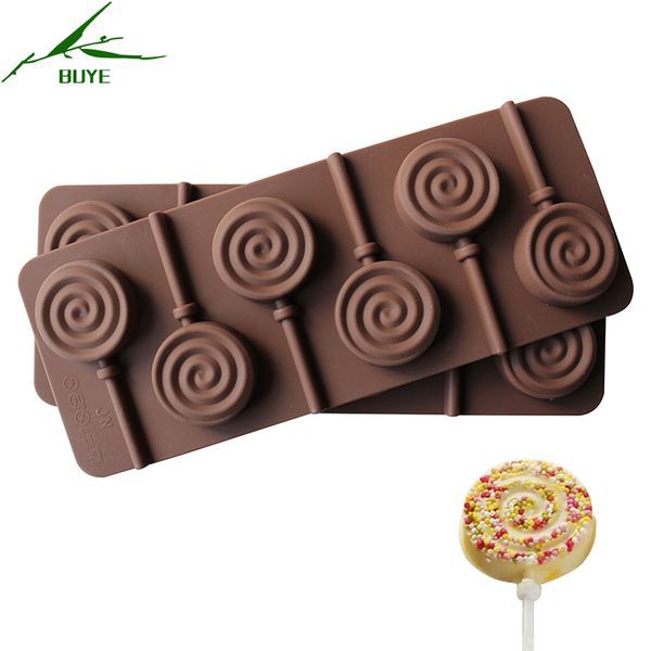 Khuôn silicone que kẹo tròn xoắn ốc.