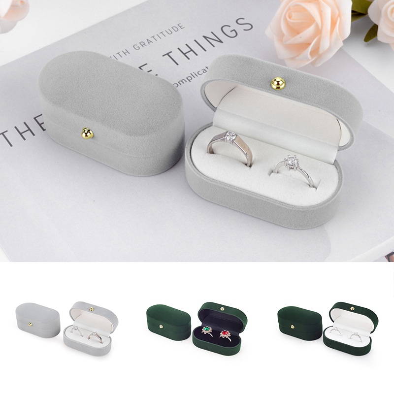 Hộp Nhung Đựng Trang Sức Nhẫn Cưới Sang Trọng