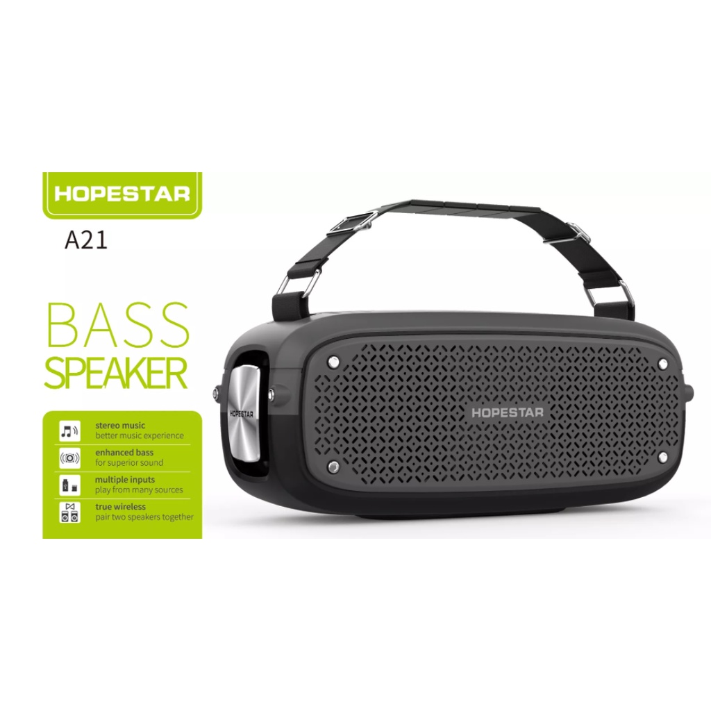 Loa Bluetooth Cao Cấp Hopestar A21 Party Công Suất 20W ,  Pin Lithium-Ion Dùng 4H , Âm Bass Siêu Trầm , Chống Nước .