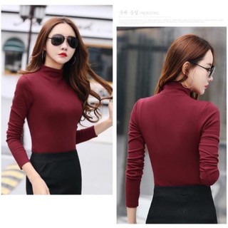Áo giữ nhiệt cotton nữ cổ 3p