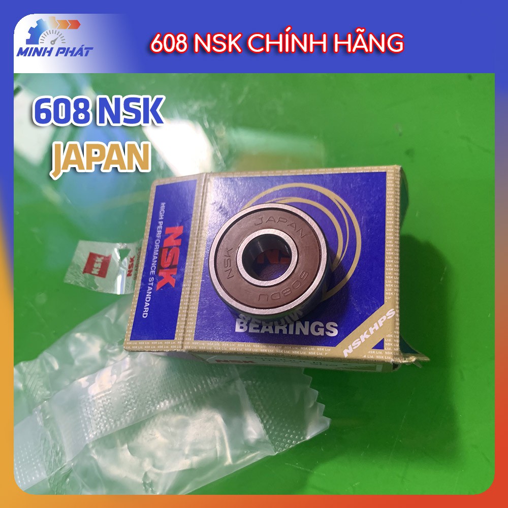 Vòng bi bạc đạn nhập khẩu 608 Japan 608DDU NSK chính hãng
