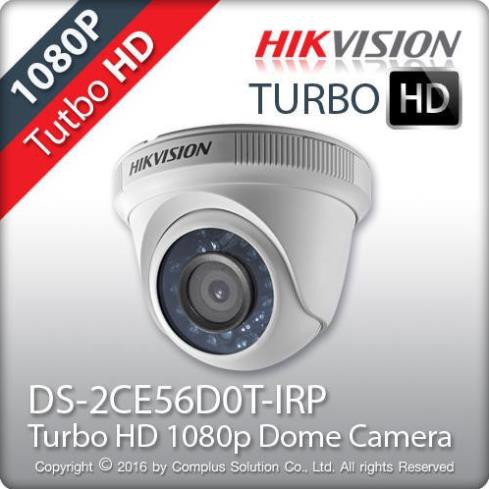 Camera HD-TVI Dome hồng ngoại 2.0 Megapixel HIKVISION DS-2CE56D0T-IRP