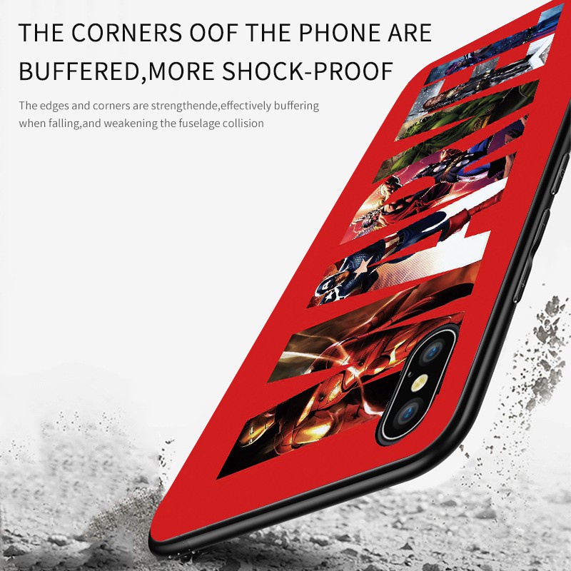 Ốp iPhone ốp lưng iphone mặt kính in hình Marvel cho IPhone 5 5S SE 6 6S 7 8 Plus - ATSKIN