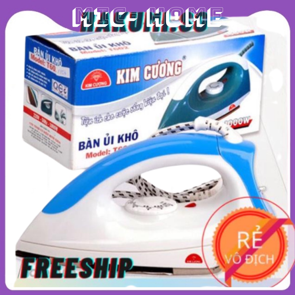 Bàn ủi kim cương T602, Bàn ủi cao cấp ủi khô