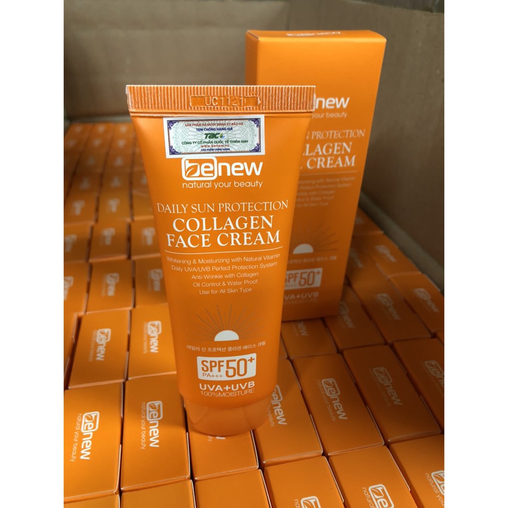 Kem chống nắng cao cấp dành cho da mặt - Benew Collagen Sun Cream Dưỡng Trắng, Nâng Tone Da (trăng) 70ml-Hàng Chính Hãng | BigBuy360 - bigbuy360.vn
