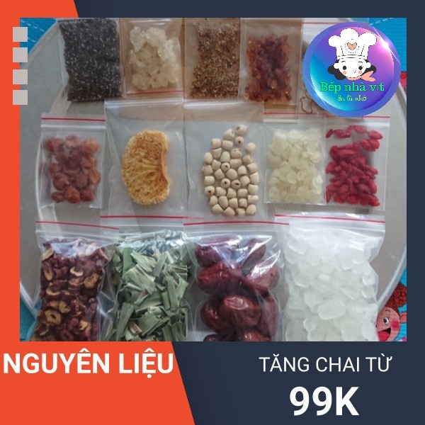 [Mã GROSALE5 giảm 10% đơn 150K] 16 vị - Chè Dưỡng Nhan tự chọn 10g - Chè bồi bổ cơ thể - BẾP NHÀ VỊT