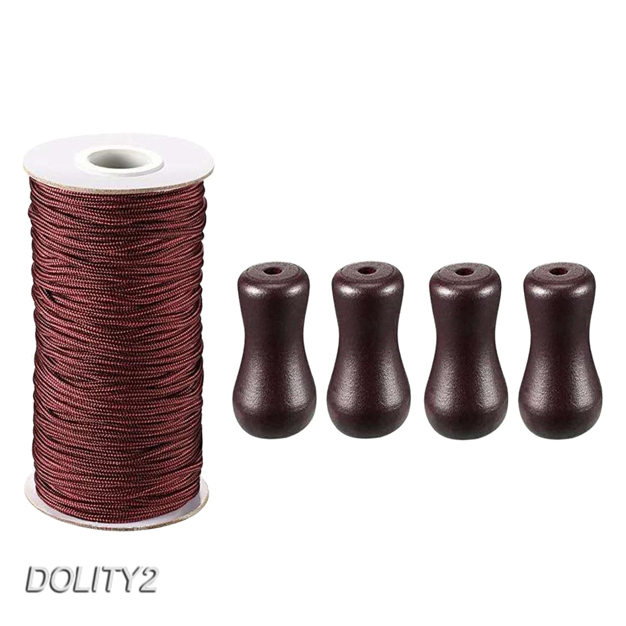 Bộ dây kéo và tay cầm gỗ tiện dụng cho màn che