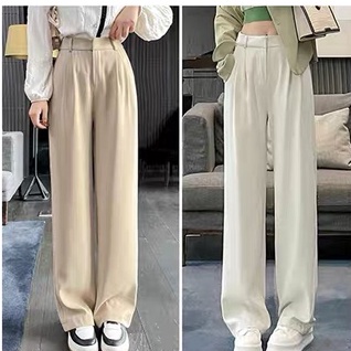 Quần ống rộng nữ lưng cao xuông dài, Quần vải culottes nữ dài mẫu mới