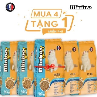 Thức ăn cho mèo Minino Yum 350gr - Mua 4 tặng1