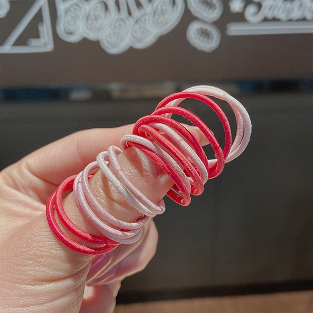 100 Dây buộc tóc co giãn mềm mại nhiều màu sắc phong cách Hàn Quốc dành cho trẻ em