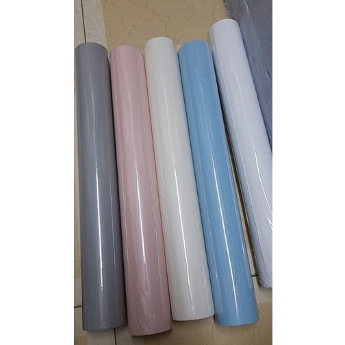 giấy dán tường trắng nhám sẵn keo (10m x 45cm / cuôn)