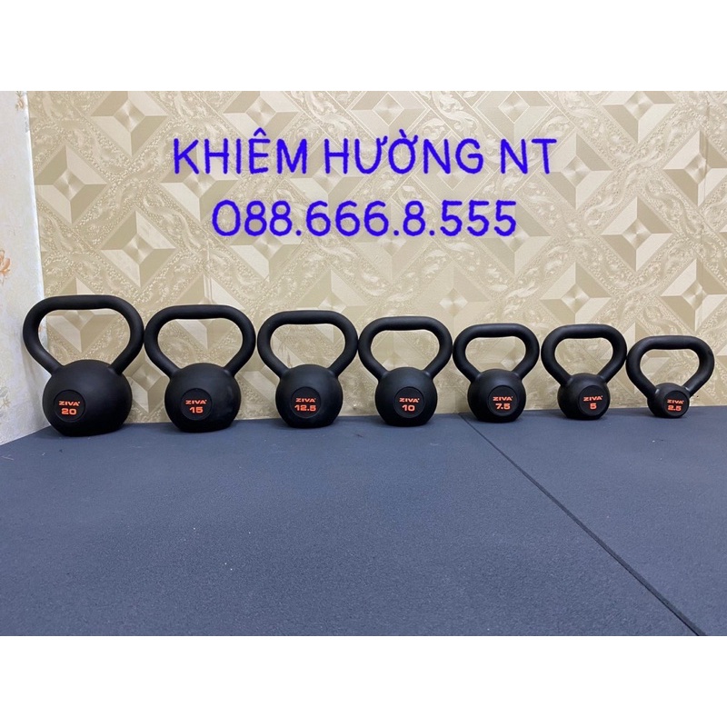 Tạ Bình Vôi,Tạ Ấm,Tạ Quai Xách Bọc Cao Su Cao Cấp Tập Gym 15kg-20kg