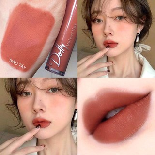 Mua 1 tặng 1 hũ dưỡng môi Son Dolly vellvet lips màu nâu tây sang chảnh