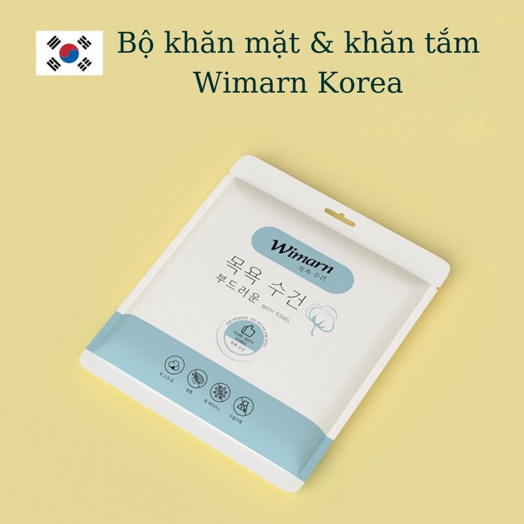 Khăn tắm, lau đầu khô set du lịch, khăn mặt khô dùng 1 lần cỡ lớn WIMARN COTTON