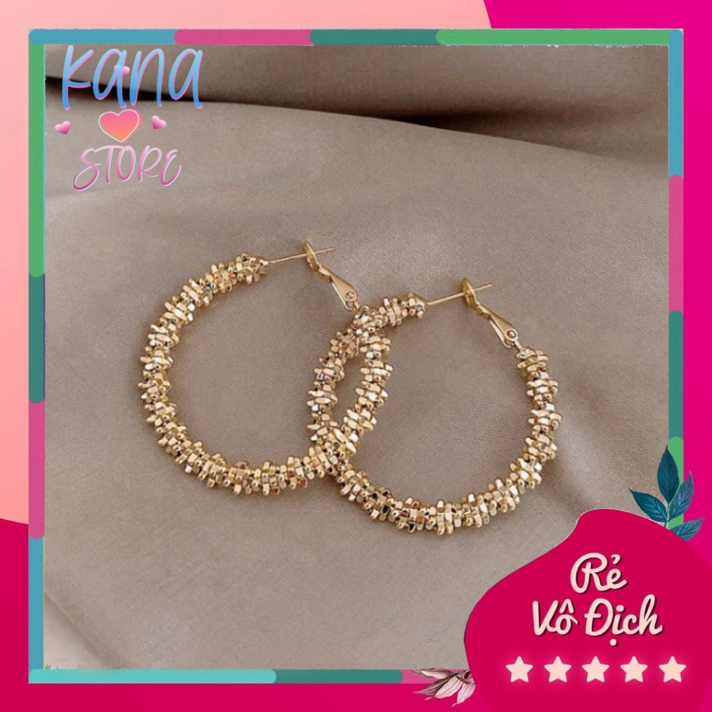 Bông Tai Nữ Tròn Zích Zắc, Khuyên tai Nữ Thời Trang V3.4