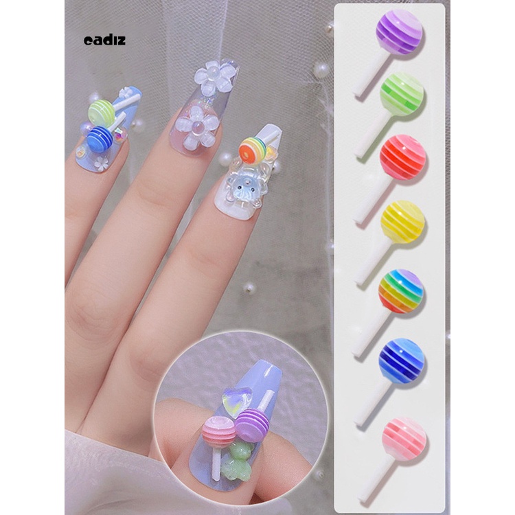 [Hàng mới về] Phụ kiện hình kẹo ngọt trang trí móng tay nghệ thuật 3D đáng yêu