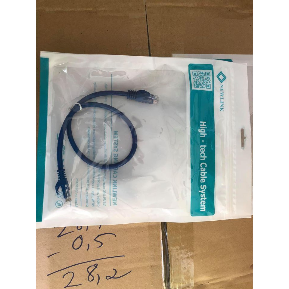 Cáp mạng cat6 dài 30cm Newlink đầu đúc
