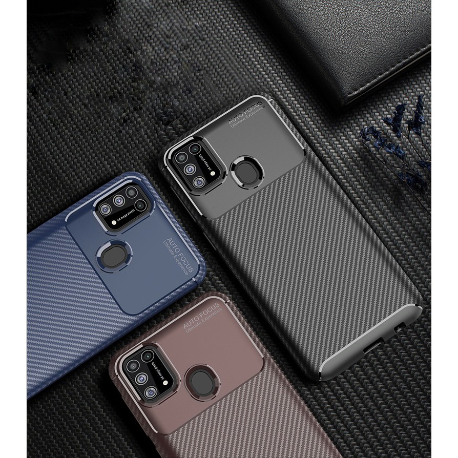 Ốp lưng Samsung Galaxy M31 vân Rằn Ri hiệu Auto Focus chống mồ hôi vân tay