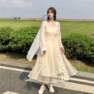 [order 12 ngày] Đầm maxi công chúa phối ren Ulzzang ( ulzzangwind )