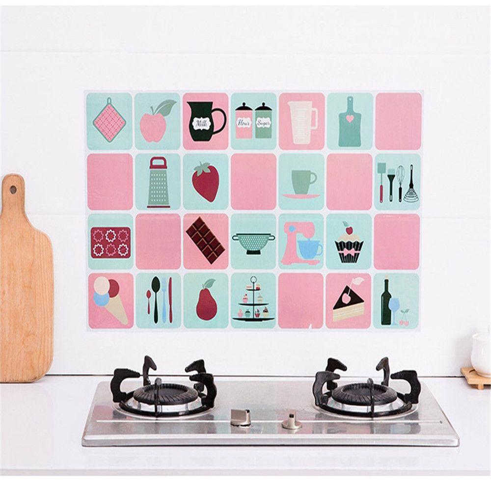 Giấy dán tường bằng lá nhôm chống thấm nước chịu nhiệt độ cao trang trí nhà bếp